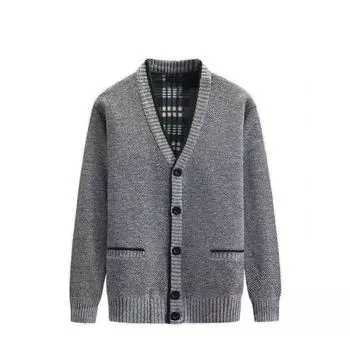 Мужской осенне-зимний вязаный кардиган с V-образным вырезом, большой размер, повседневные топы, утолщенное верхнее пальто с длинными рукавами 4XL