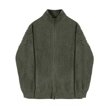 Мужской осенне-зимний вязаный кардиган с v-образным вырезом, повседневные топы большого размера, утолщенные топы с длинными рукавами, кардиган на молнии XS