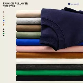 Мужской осенний свитер Air Layer Straight Pullover плотностью 370 г с круглым вырезом в рубчик XXL серый