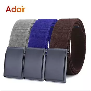 Мужской парусиновый ремень, однотонный брючный мужской ремень, нейлоновый тактический пояс, трендовые модные ремни высокого качества для мужчин, черный DT057 125cm серый