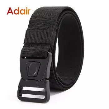Мужской парусиновый ремень высокого качества, модные мужские брюки, военный пояс, трендовый элитный бренд, нейлоновый ремень, мужской DT064 125cm чёрный