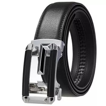 Мужской персонализированный модный ремень, автоматическая пряжка, двухслойный ремень из коровьей кожи Ly36-305115-1 100cm-130cm