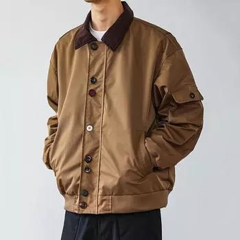 Мужской пиджак с лацканами, длинный рукав, цветной дизайн, однобортный пиджак на пуговицах, пальто с M коричневый