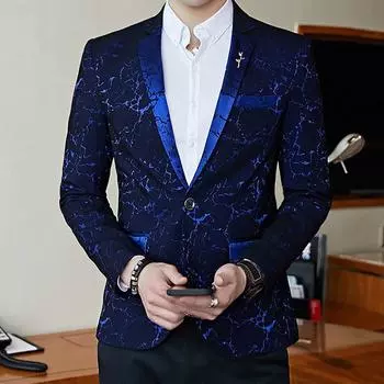 Мужской пиджак Slim Fit Dinner Blazer M чёрный