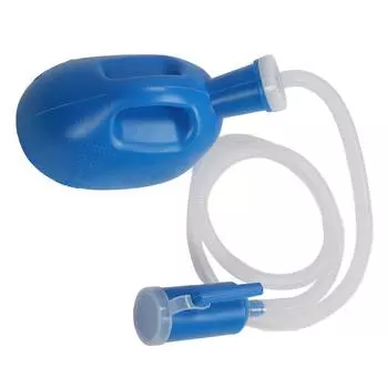 Мужской писсуар 2000 мл, бутылка для мочи большой емкости с защитой от разлива для лежачих пациентов, синий цвет