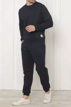 Мужской пижамный комплект с длинными рукавами и карманами из флиса с 3 нитками