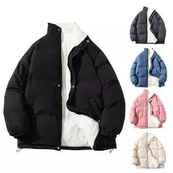 Мужской плюшевый толстый хлопковый свитер с однотонным воротником, кардиган, пальто XXL синий