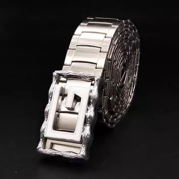 Мужской пояс из нержавеющей стали, пояс для фитнеса, поясная цепочка 120CM