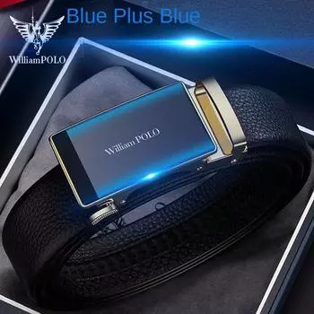 Мужской пояс из воловьей кожи Emperor, трендовый ремень с автоматической пряжкой в Корейском стиле, деловой повседневный молодежный костюмный ремень 105cm