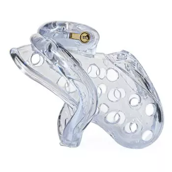 Мужской пояс верности Компактный пояс верности с замком Клетка для члена Ограничения Клетка верности для SM-пары Раб Игрушки для взрослых с 4 кольцами для члена (S)