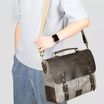 Мужской портфель Crazy Horse кожаный портфель ретро мужская сумка Head Layer коровья кожа диагональный крест компьютерная сумка чёрный