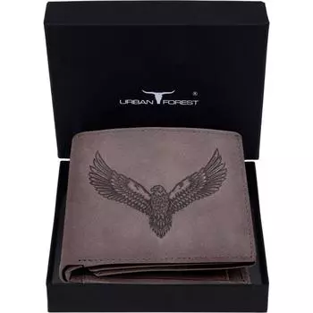 Мужской повседневный, формальный, модный кошелек из натуральной кожи с RFID-меткой - стандартный размер (6 слотов для карт)