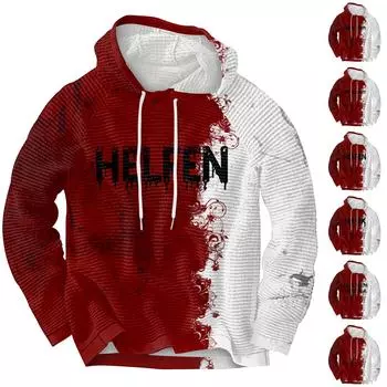 Мужской повседневный и модный длинный рукав с небольшим V-образным вырезом топ-пуловер L