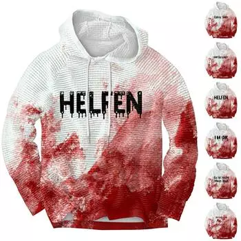 Мужской повседневный и модный длинный рукав с небольшим V-образным вырезом топ-пуловер M винный