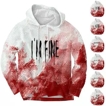 Мужской повседневный и модный длинный рукав с небольшим V-образным вырезом топ-пуловер XXXL