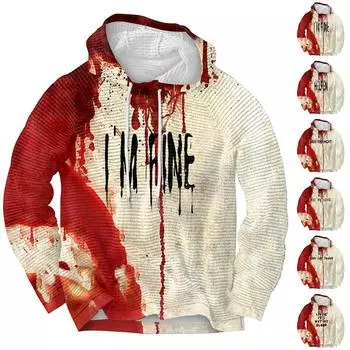 Мужской повседневный и модный длинный рукав с небольшим V-образным вырезом топ-пуловер L