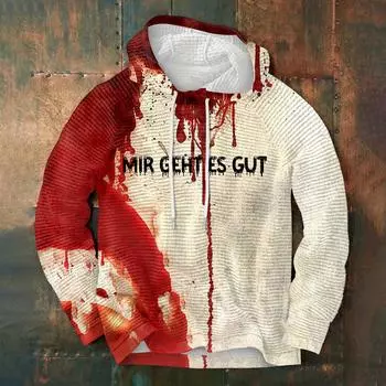 Мужской повседневный и модный длинный рукав с небольшим V-образным вырезом топ-пуловер M