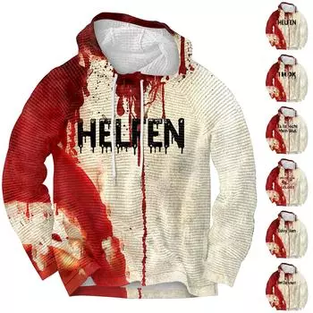 Мужской повседневный и модный длинный рукав с небольшим V-образным вырезом топ-пуловер M