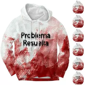 Мужской повседневный и модный длинный рукав с небольшим V-образным вырезом топ-пуловер XL красный