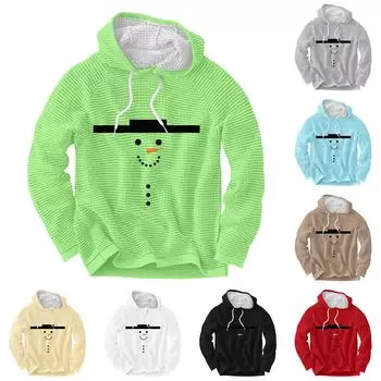 Мужской повседневный и модный свитер с длинными рукавами и капюшоном XXL чёрный