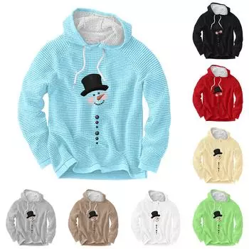 Мужской повседневный и модный свитер с длинными рукавами и капюшоном XL