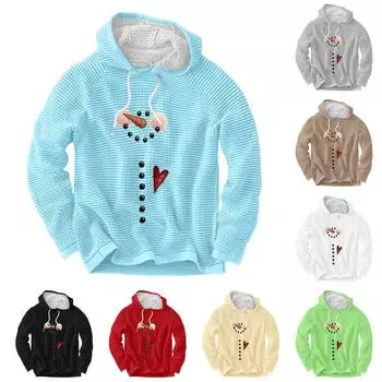 Мужской повседневный и модный свитер с длинными рукавами и капюшоном M чёрный