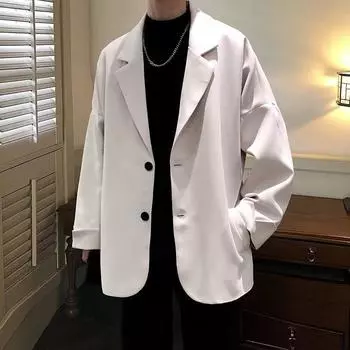 Мужской повседневный костюм больших размеров, свободная деловая куртка, тонкая вечерняя куртка 3XL