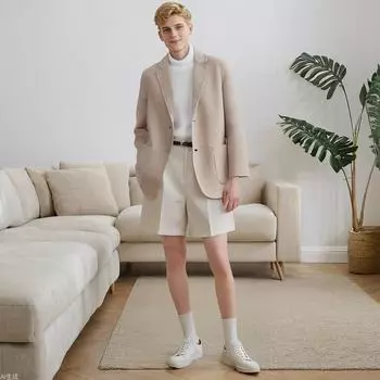 Мужской повседневный костюм осень-зима ручной работы двусторонний односторонний западный костюм для людей среднего возраста и молодежи шерстяной кашемировый теплый утолщенный костюм 170