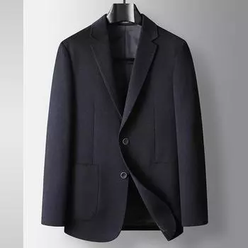 Мужской повседневный костюм осень-зима шелковица шерсть одинарный West Light роскошный деловой деловой шерстяной костюм пиджак M серый