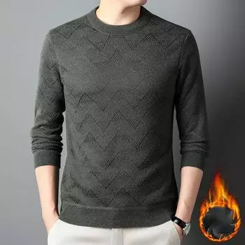 Мужской повседневный пуловер, модный свитер, осенне-зимний теплый топ XXXXL