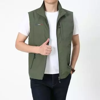 Мужской повседневный жилет весна-осень для фотосъемки на открытом воздухе, спортивный жилет для пешего туризма, куртка без рукавов M
