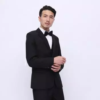 «Мужской приталенный пиджак в деловом стиле — однотонный, для работы или собеседований» XL серый