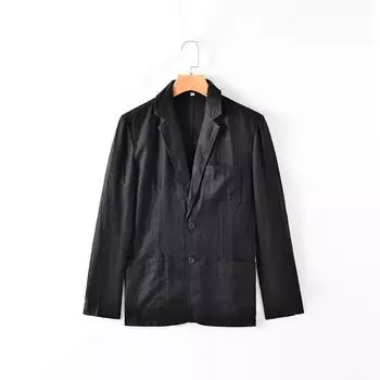 Мужской приталенный повседневный льняной пиджак 2025 E030 L