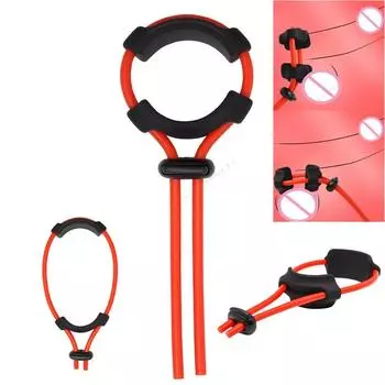 Мужской прочный пенис, задержка эякуляции, регулируемое кольцо для пениса, веревка, товары для взрослых, силиконовые кольца для пениса, секс-игрушки для взрослых и мужчин