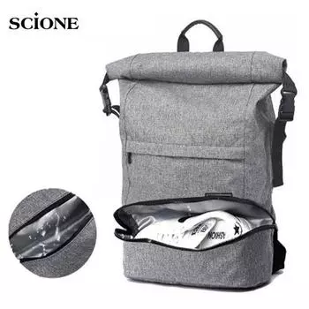 Мужской противоугонный дорожный рюкзак, спортивная спортивная сумка, независимая обувь, водонепроницаемая сумка для фитнеса, рюкзак серый