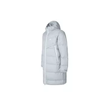 Мужской пуховик средней длины с капюшоном и логотипом Nike Верхняя одежда светло-серый DD6789-077 L