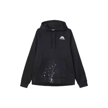 Мужской пуловер с капюшоном и буквенным принтом Nike, черный DV9907-010 M