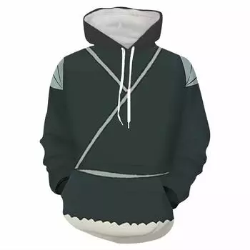 Мужской пуловер с капюшоном, модный свободный повседневный свитшот с принтом в виде аниме, модная толстовка S