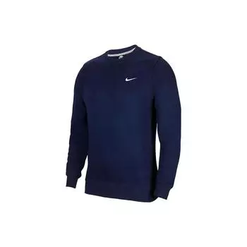 Мужской пуловер с круглым вырезом и длинными рукавами с логотипом Nike, темно-синий 623459-410 S