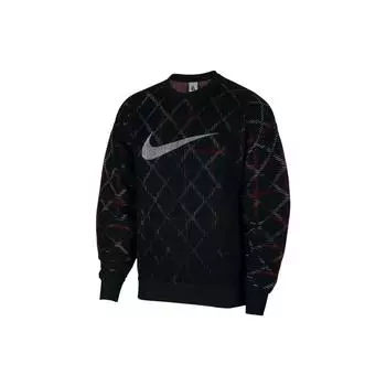 Мужской пуловер с круглым вырезом и принтом логотипа Nike, черный CJ0807-011 S