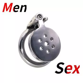 Мужской раб, супер мини-клетка целомудрия из нержавеющей стали, устройство целомудрия, клетка для пениса, кольцо на член с замком, секс-игрушки для мужчин 40mm