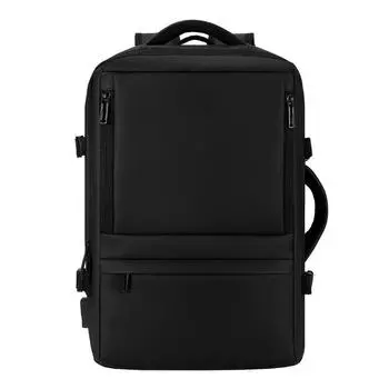 Мужской расширяемый вместительный трансграничный деловой рюкзак, дорожная сумка и сумка для ноутбука 45cm*30cm*17cm чёрный