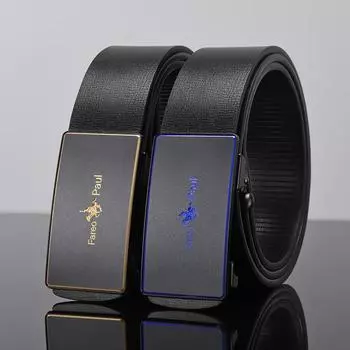 Мужской ремень беззубый с автоматической пряжкой, высококачественный дизайнерский ремень, роскошный мужской кожаный ремень для делового отдыха и отдыха 115cm