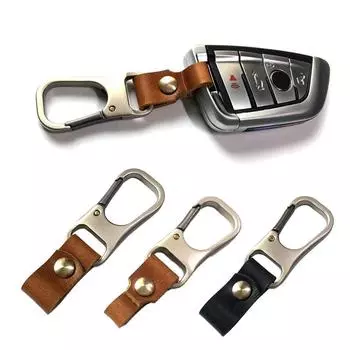 Мужской ремень для ключей, поясной кошелек, кольца, женские и мужские аксессуары, автомобильный брелок, держатель, симпатичные кожаные брелки, модные металлические брелки 1cm чёрный