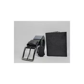 Мужской ремень и кошелек из 100% натуральной кожи