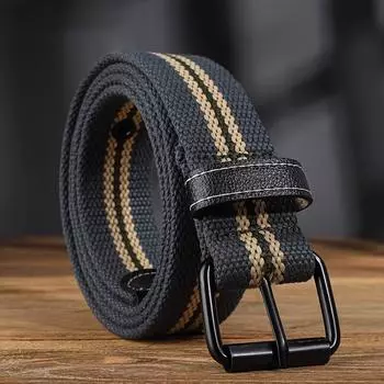 Мужской ремень из холста, повседневный женский ремень в стиле ретро, спортивный ремень для активного отдыха с ремнем для джинсов, дышащий, легкий ремень с люверсами для мужчин и женщин 120cm