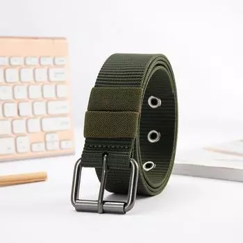 Мужской ремень из искусственного нейлона с пряжкой, модный уличный тактический спортивный ремень, простой брючный ремень дубильная кора