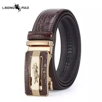 Мужской ремень из крокодиловой кожи высокого класса, деловой, модный, для молодых людей, с автоматической пряжкой 115cm