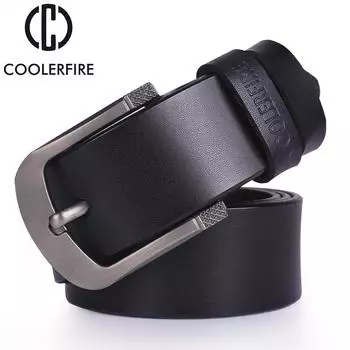 Мужские ремни из натуральной кожи 100cm чёрный