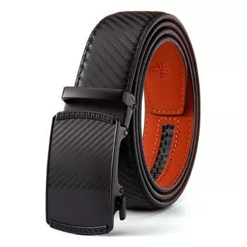 Мужской ремень из натуральной кожи, двухслойный, из коровьей кожи, мужской ремень с автоматической пряжкой, простой ремень из коровьей кожи